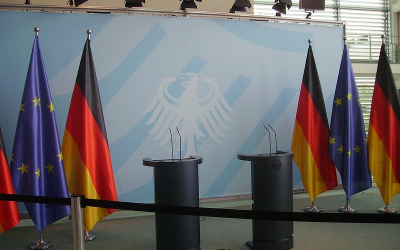 Flagi UE i Niemiec